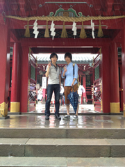 箱根神社での撮影